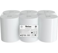 Полотенца бумажные рулонные VEIRO PROFESSIONAL, 150 м, (H1) COMFORT, 1-слойные, комплект 6 рулонов K211 118708