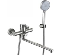 Смеситель для ванны Антей шаровый, L-30 см, с переключателем душа, Руда, нержавеющая сталь 227010-ANT