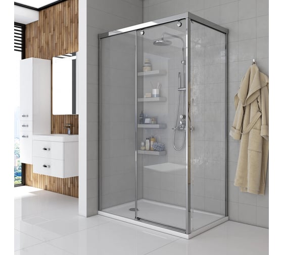 Душевое ограждение AQUATON Ritsa L прямоугольное 80х120х200, 1AX001SSXX000 1