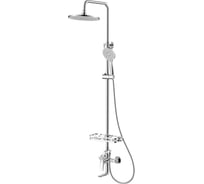 Смеситель для ванны LEMARK VERBA с верхней душевой лейкой Тропический дождь, 3-функциональной лейкой и поворотным изливом LM11462C