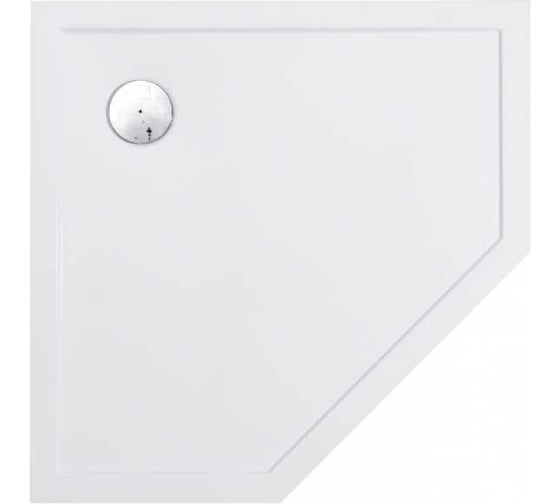 Душевой поддон из литьевого мрамора AQUATON Калифорния 90х90 пятиугольный белый 1A714836CA010 1