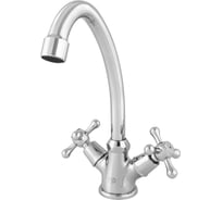 Смеситель двуручный для кухни KLIP КЛИП 1405-03 С-излив, крестообр. маховик, латунь тов-228245