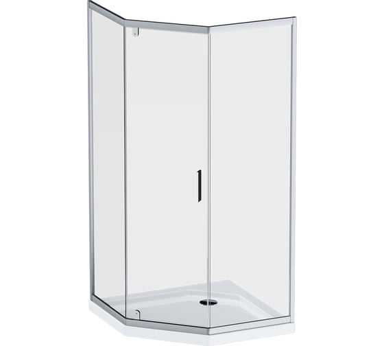 Душевое ограждение AM.PM Gem 5-corner Pivot 90x90, стекло прозрачное, профиль матовый хром W90G-405-090MT