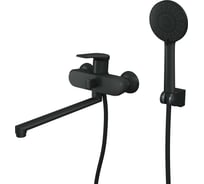 Одноручный смеситель для ванны RUSH Nevis с поворотным изливом, черный NE1735-51Black