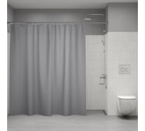 Штора для ванной IDDIS 200x240 см, Полиэстер, светло-серый BL07P24i11