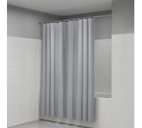 Штора для ванной IDDIS 200x180 см, PE, серый P10PE18i11