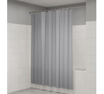 Штора для ванной IDDIS 200x180 см, полиэстер, светло-серый BS07P18i11