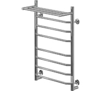 Полотенцесушитель MIXLINE MIRA 80×50 таймер, 382 Вт, 7 перекладин + ПОЛКА электрический ХРОМ 558388