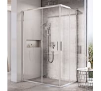 Душевая дверь раздвижная Ravak Blix Slim 100, профиль блестящий алюминий 195, витраж прозрачное стекло Transparent (BLSRV2K), для комплекта необходимо: BLSRV2K + BLSRV2K  X1XMA0C00Z1