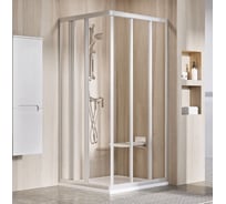 Душевая дверь раздвижная Ravak Supernova 75, профиль сатин 198, витраж прозрачное стекло Transparent (ASRV3), для комплекта необходимо: ASRV3 + ASRV3  15V30UR2Z1