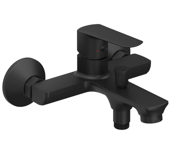Смеситель для ванны настенный Ravak Life, цвет черный (LF 022.20BL) X070479 1