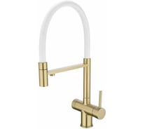 Кухонный смеситель EMAR ЕС - 7024WHT Matt Gold
