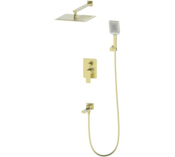 Душевой комплект с внутренней частью OLIVEEKA D, золото матовое OL-939003-BG 1
