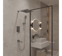 Душевой комплект с внутренней частью Oliveeka D, никель матовый OL-939003-BN