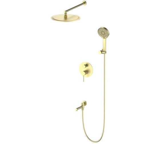 Душевой комплект с внутренней частью OLIVEEKA Y, золото матовое OL-939017-BG 1