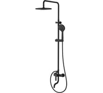 Душевая система с тропическим душем Milardo черный матовый, Stripe, STRBL5FM06