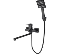 Смеситель для ванны с длинным изливом IDDIS Brent черный матовый BREBL00i10