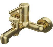 Смеситель для ванны с душевыми аксессуарами IDDIS Aiger золотой матовый AIGMG00i02