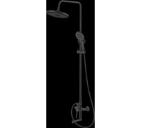 Смеситель для ванны с верхним душем и изливом IDDIS Odda черный матовый ODDBL5Fi06