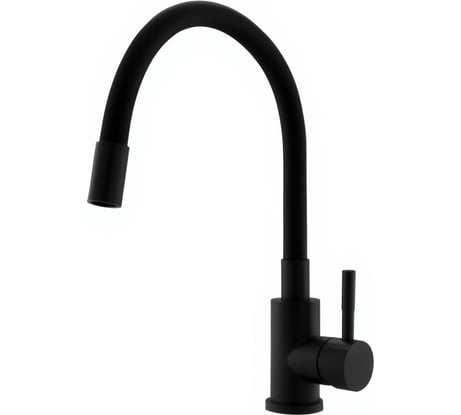 Смеситель для кухни из нержавеющей стали с гибким изливом Wesnaart черный, EKO EKO05-140Black