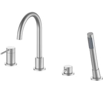 Смеситель на борт ванны OLIVEEKA Y никель матовый OL-669017-BN