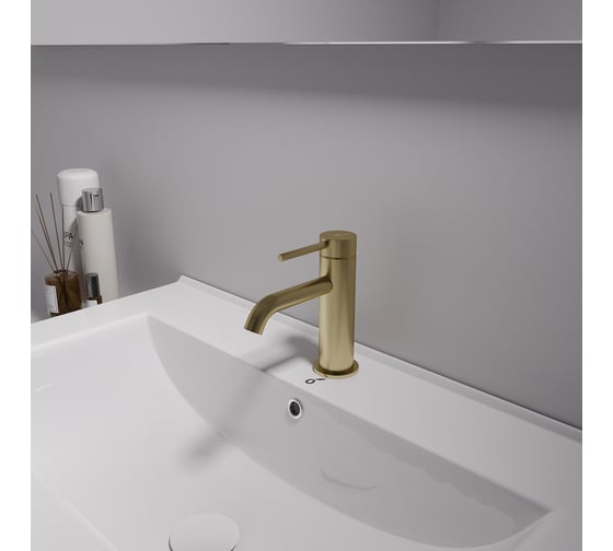 Смеситель для раковины Oliveeka, золото матовое OL-88139017-BG