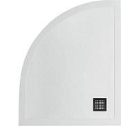 Душевой поддон BelBagno из искусственного мрамора в комплекте с сифоном UNO TRAY-MR-UNO-RH-120/80-550-35-W-R-NO