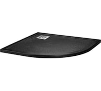 Душевой поддон BelBagno из искусственного мрамора в комплекте с сифоном UNO TRAY-MR-UNO-R-90-550-35-NERO-CR