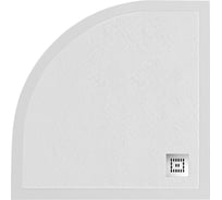 Душевой поддон BelBagno из искусственного мрамора в комплекте с сифоном UNO TRAY-MR-UNO-R-90-550-35-W-CR