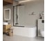 Душевая шторка на ванну BelBagno LUCE-VF-11-90/145-C-NERO 1