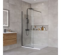 Душевая перегородка BelBagno KRAFT-L-1-80-C-NERO