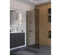 Душевая перегородка BelBagno UNO-L-1-TB-100-BR-Cr