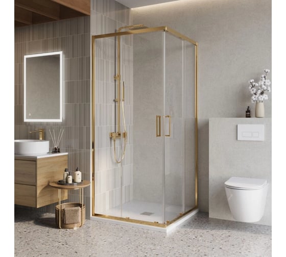 Душевой уголок BelBagno LUCE-A-2-90-P-ORO