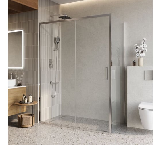 Душевой уголок BelBagno LUCE-AH-1-150/80-C-Cr