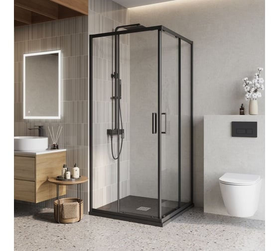 Душевой уголок BelBagno LUCE-A-2-90-C-NERO