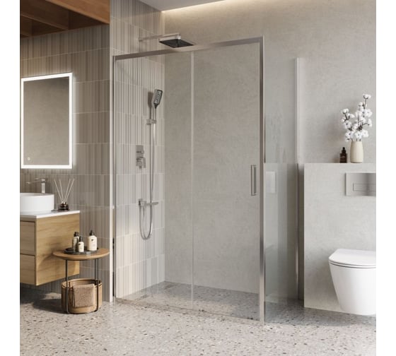 Душевой уголок BelBagno LUCE-AH-1-130/80-C-Cr