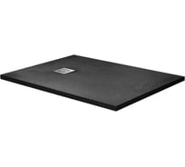 Душевой поддон из искусственного мрамора BelBagno в комплекте с сифоном UNO TRAY-MR-UNO-AH-120/90-35-NERO-CR