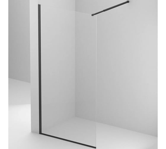 Душевая перегородка BelBagno KRAFT-L-1-90-C-NERO 1