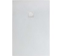 Душевой поддон из искусственного мрамора BelBagno в комплекте с сифоном UNO TRAY-MR-UNO-AH-120/80-35-W-BO