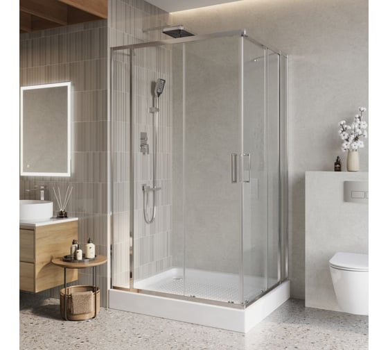 Душевой уголок BelBagno LUCE-AH-22-125/120-C-Cr