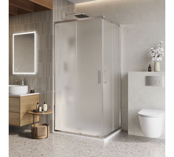 Душевой уголок BelBagno LUCE-AH-2-100/80-P-Cr