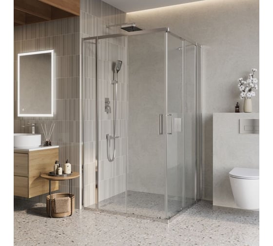 Душевой уголок BelBagno LUCE-A-22-100+30-C-Cr