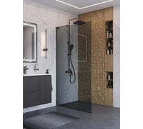 Душевая перегородка BelBagno UNO-L-1-TB-100-GR-GM