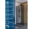 Душевая перегородка BelBagno UNO-L-1-TB-80-GR-GM 2