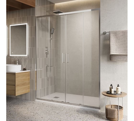 Душевая дверь BelBagno LUCE-BF-2-150-C-Cr