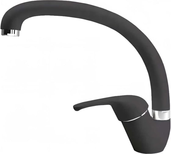 Смеситель для кухни однорычажный ООО ПКФ Сварком высокий излив, Черный (уп/1шт) СанТех s021683