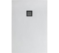 Душевой поддон из искусственного мрамора в комплекте с сифоном BelBagno UNO TRAY-MR-UNO-AH-160/80-35-W-NO