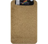 Коврик в ванную ШАГГИ ЭКО одинарный, КОФЕ с МОЛОКОМ, 50х 80 см, 100% полиэстер, ворс 20 мм Санакс 10301