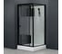 Душевая кабина квадратная RGW 80×80×200 см, модель AN-207-B, чёрный, стекло Frost Line, 6 мм 411320788-94 2