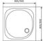 Душевой поддон квадратный RGW 80×80×14 см, модель SMC-8080W, белый (6 ножек в комплекте) 57350188-01U 3